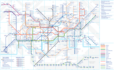 A map of London's Underground Tube System