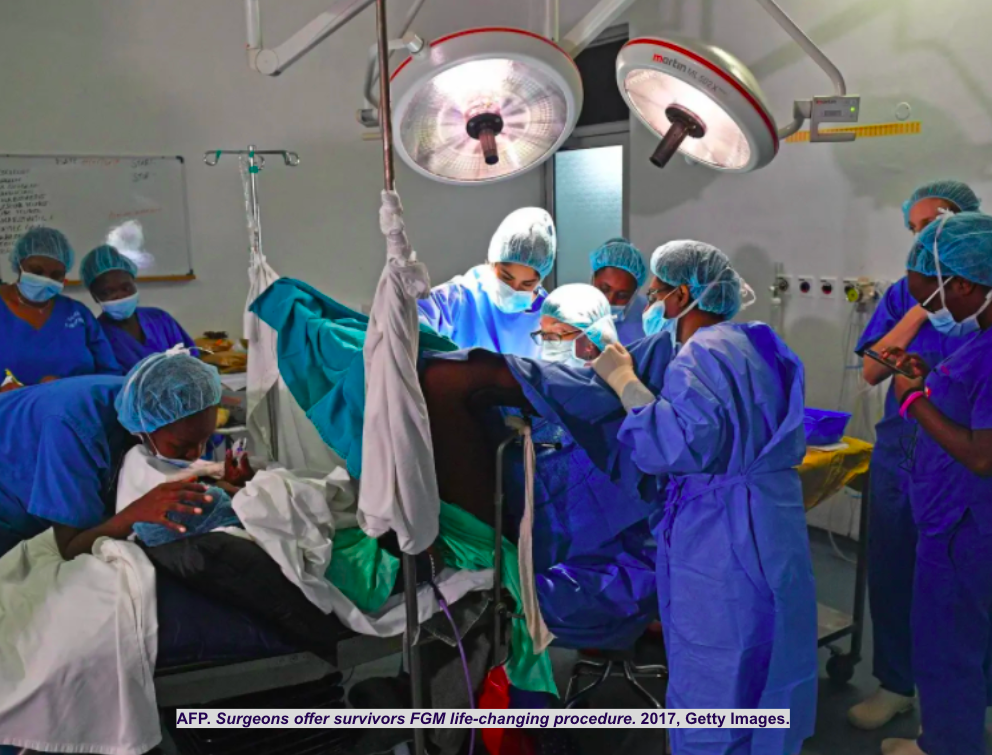 Gynecological surgeon Dr. Marci Bowers conducting a clitoral restoration in Nairobi, Kenya